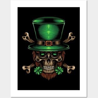 Leprechaun Skull Posters and Art